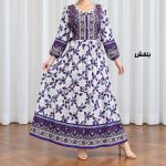 پیراهن ساحلی زنانه حاشیه دار برگ کد CH2297 - تصویر 4