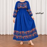 پیراهن ساحلی زنانه کش دار مدل حاشیه برگ کد CH2296 - تصویر 7