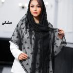 شال توری پاپیونی دور دانتل کد 2232