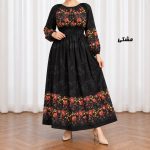 پیراهن ساحلی زنانه کش دار مدل حاشیه برگ کد CH2296 - تصویر 2
