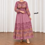 پیراهن ساحلی زنانه کش دار مدل حاشیه برگ کد CH2296 - تصویر 3