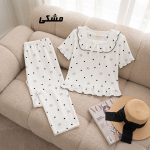 ست بلوز شلوار وارداتی جلو گیپور کد 2257 - تصویر 4