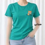 تیشرت زنانه نخ پنبه مدل خرسی کد 2303 - تصویر 2