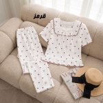 ست بلوز شلوار وارداتی جلو گیپور کد 2257