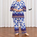 ست بلوز شلوار حاشیه برگ کد CH2299 - تصویر 6