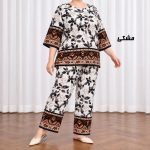 ست بلوز شلوار حاشیه برگ کد CH2299