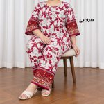 ست بلوز شلوار حاشیه برگ کد CH2299 - تصویر 3
