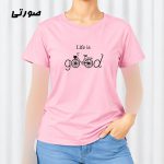 تیشرت زنانه نخ پنبه مدل دوچرخه کد 2305 - تصویر 11