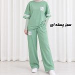 ست بلوز شلوار آستین سه ریع Miu اسپان کد 2226