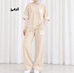 ست بلوز شلوار آستین سه ریع Miu اسپان کد 2226 - Image 3