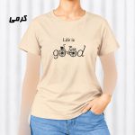 تیشرت زنانه نخ پنبه مدل دوچرخه کد 2305 - تصویر 3
