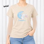 تیشرت زنانه نخ پنبه مدل خوابالو کد 2308 - تصویر 2
