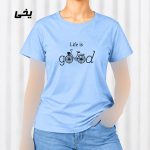 تیشرت زنانه نخ پنبه مدل دوچرخه کد 2305 - تصویر 5