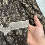 شال برشکا لمه طرح‌بندی قهوه‌ای  کد 2326 - تصویر 8
