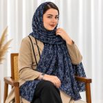 شال برشکا طرحدار راه راه کد 2321