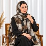 شال برشکا طرحدار چهارخانه کد 2316