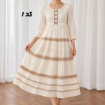 پیراهن ساحلی زنانه سلن کرم کد A2355 - تصویر 4
