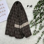 شال برشکا لمه طرح‌بندی قهوه‌ای  کد 2326 - تصویر 11