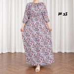 پیراهن ساحلی زنانه پارچه وارداتی طرح کشی CH2350 - تصویر 2