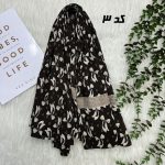 شال برشکا لمه طرح‌بندی قهوه‌ای  کد 2326