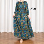 پیراهن ساحلی زنانه پارچه وارداتی طرح کشی CH2350 - تصویر 3