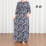 پیراهن ساحلی زنانه پارچه وارداتی طرح کشی CH2350 - تصویر 4