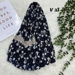 شال برشکا لمه طرح‌بندی سرمه‌ای کد 2327