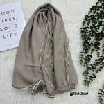 شال ساده وارداتی دورنوار کد 2330 - تصویر 8