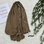 شال ساده وارداتی دورنوار کد 2330 - تصویر 2