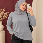 بلوز زنانه بافت یقه هفت وارداتی کد Z6081 - تصویر 2