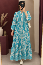 پیراهن ساحلی زنانه هندی طرح نارین کد Z6016