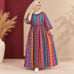 پیراهن ساحلی زنانه هندی سنتی مدل پنجابی کد Z6065 - تصویر 6
