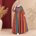 پیراهن ساحلی زنانه هندی سنتی مدل پنجابی کد Z6065 - تصویر 7