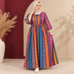 پیراهن ساحلی زنانه هندی سنتی مدل پنجابی کد Z6065 - تصویر 5