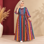 پیراهن ساحلی زنانه هندی سنتی مدل پنجابی کد Z6065 - تصویر 9