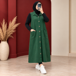 پیراهن ساحلی زنانه حلقه‎ای بلند نخ لینن مدل آریانا کد Z6069