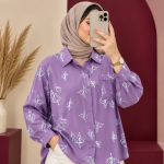 شومیز زنانه وارداتی نخ تایلندی مدل بالرین کد Z6074