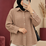 شومیز زنانه کوک دوزی جلو دکمه دار کد Z6078 - تصویر 4