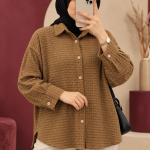 شومیز زنانه کوک دوزی جلو دکمه دار کد Z6078 - تصویر 5