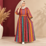 پیراهن ساحلی زنانه هندی سنتی مدل پنجابی کد Z6065 - تصویر 4