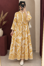 پیراهن ساحلی زنانه هندی طرح نارین کد Z6016 - تصویر 2