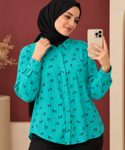 شومیز زنانه وارداتی نخ تایلندی مدل ساریکا کد Z6076