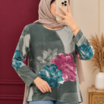 بلوز زنانه تریکو ریز بافت کشی کد Z6086 - تصویر 4