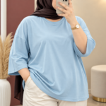 تیشرت زنانه ساده اورسایز آرام کد Z6005