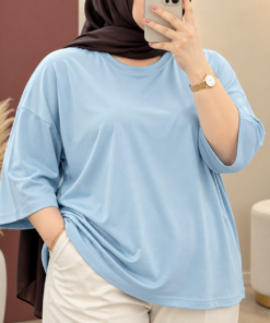 تیشرت زنانه ساده اورسایز آرام کد Z6005