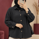 شومیز زنانه کوک دوزی جلو دکمه دار کد Z6078 - تصویر 2