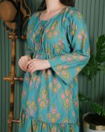 پیراهن ساحلی زنانه عروسکی هندی کد CH2346 - تصویر 9