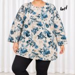 تونیک زنانه سایز بزرگ جنس کرپ کد 2354 - تصویر 4