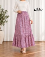 دامن زنانه نخی پارچه خارجی کد SH2341 - تصویر 3