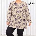 تونیک زنانه سایز بزرگ جنس کرپ کد 2354 - تصویر 2